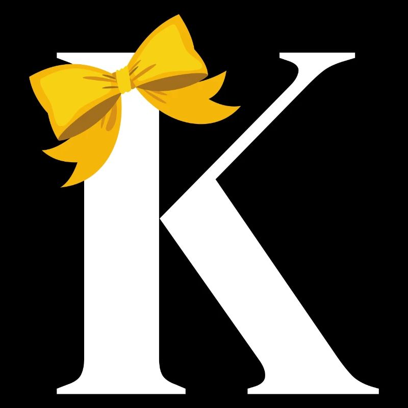 Buchstabe k gelbe Schleife