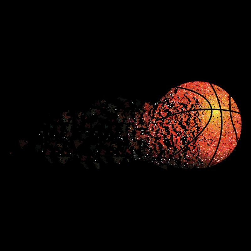 Basketball Decomposing Graphic Art