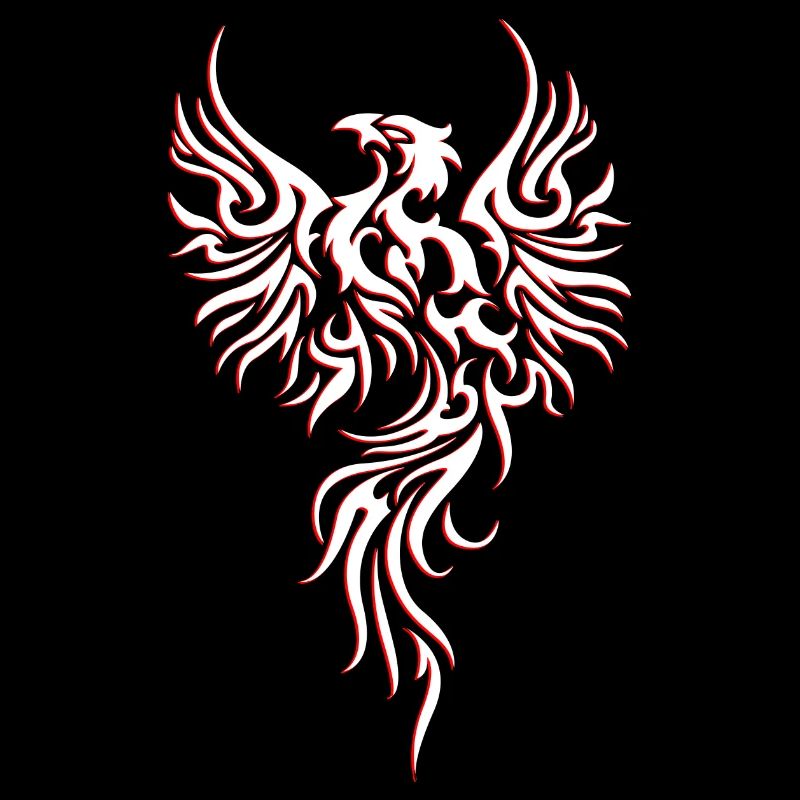 Phoenix Tribal Pattern Tattoo Art