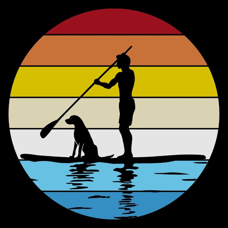 Stand Up Paddle Man avec Dog