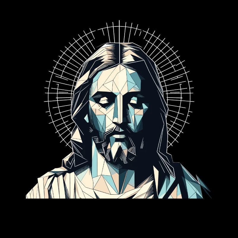 Jesus Vector Polygon Christ Head Religion