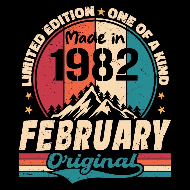 Cadeau 42e Anniversaire Vintage Né En Février 1982