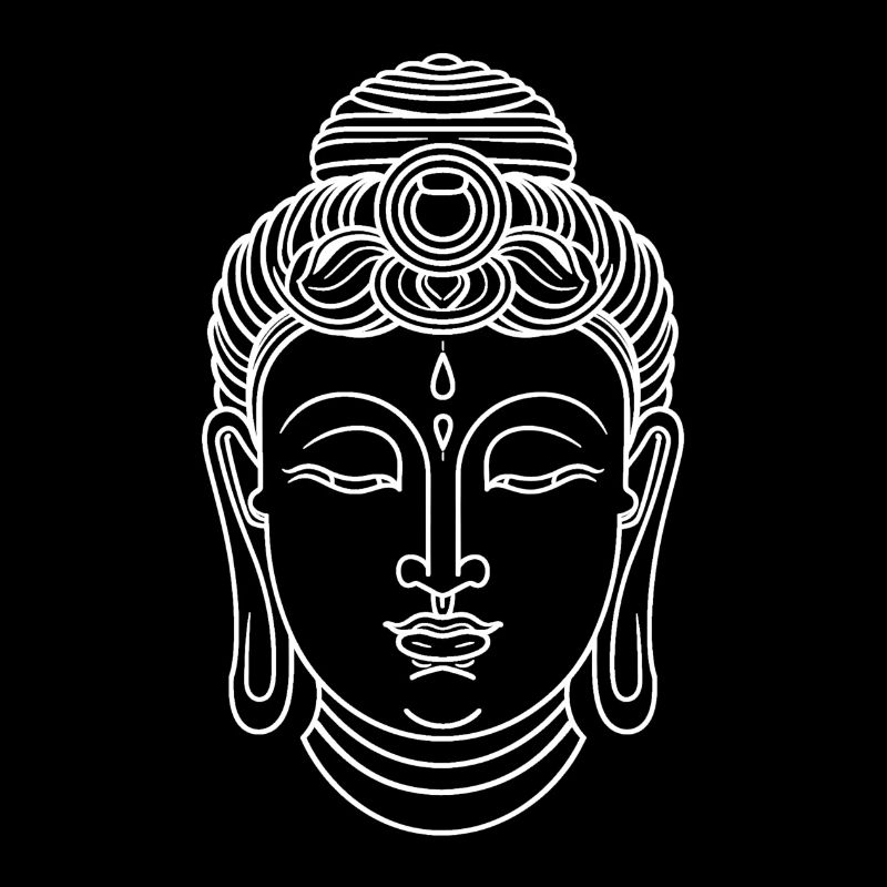 Tête de Bouddha blanche