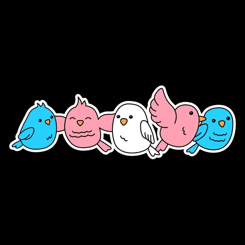 Conception d’oiseau de drapeau trans pour les personnes trans