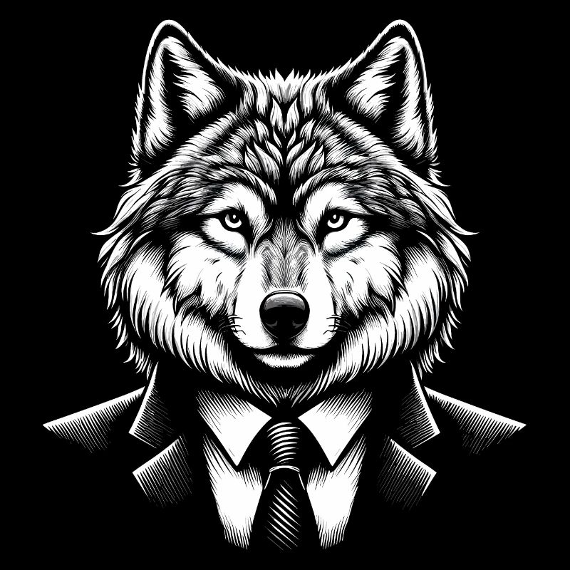 Loup costard cravate