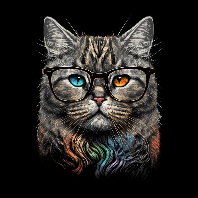 Morning Grouch Know-it-all Cat Glasses Ink