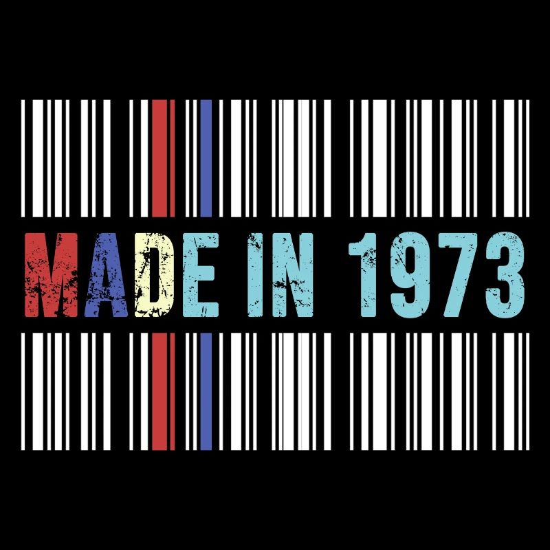 1973 birthday 49 years 49th anniversary retro barcode