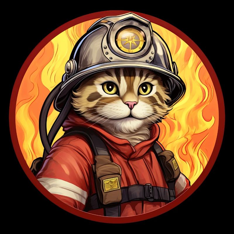 Firefighter Cat