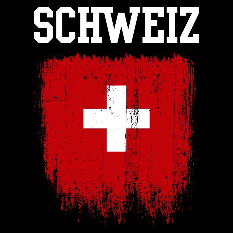 Swiss Flag Brushstroke Crest