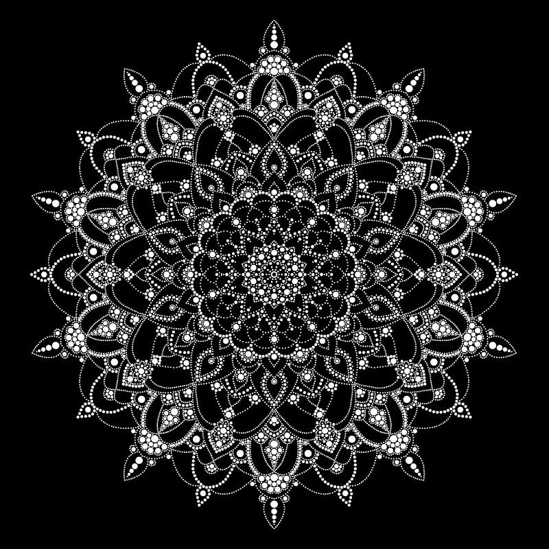 White dotted mandala