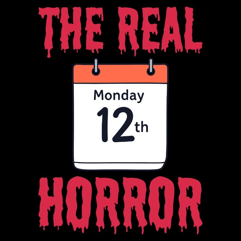 Monday Horror Calendar Design