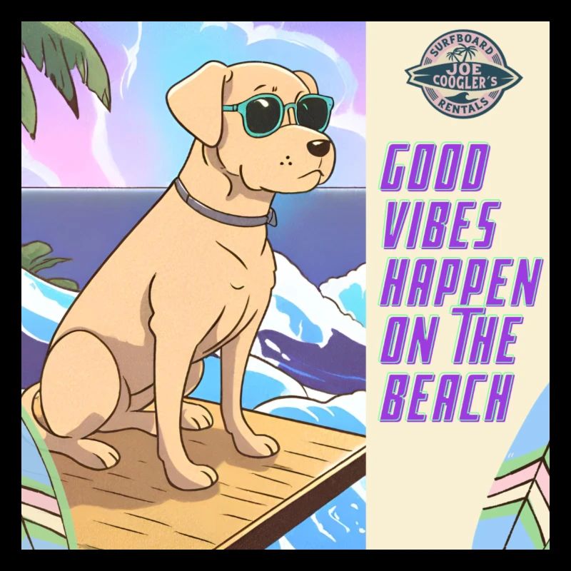 Comic-Style am beach