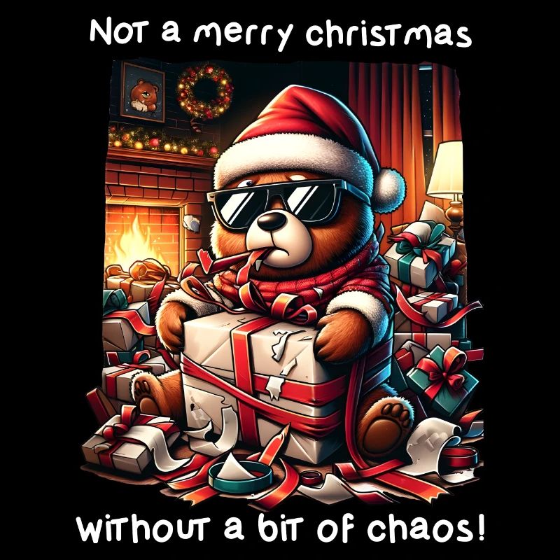 Noël Stress Chaos Hustle et Agitation Drôle Meme