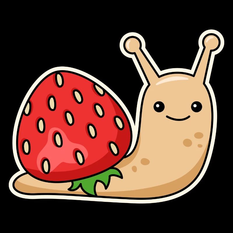 Snail and strawberry design for snail lovers
