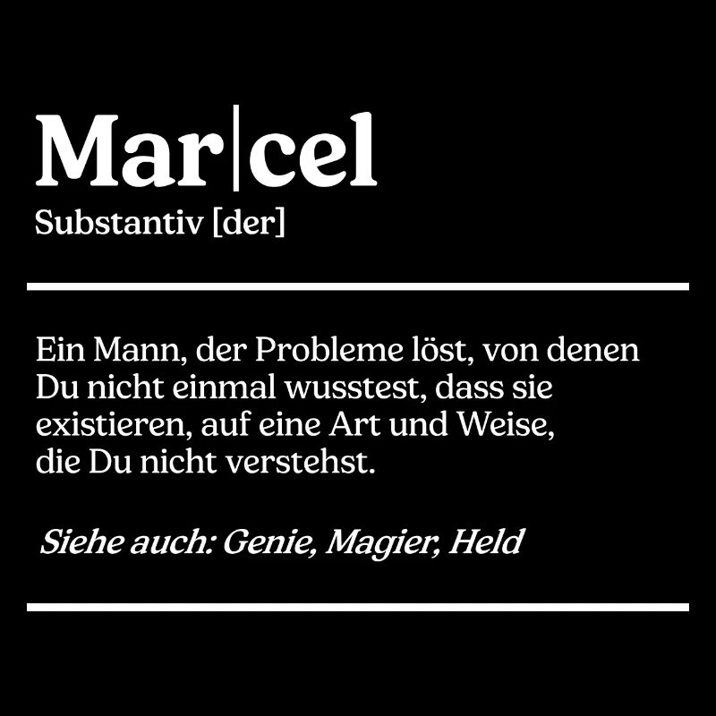 Marcel Name Definition Design für stolze Marcels