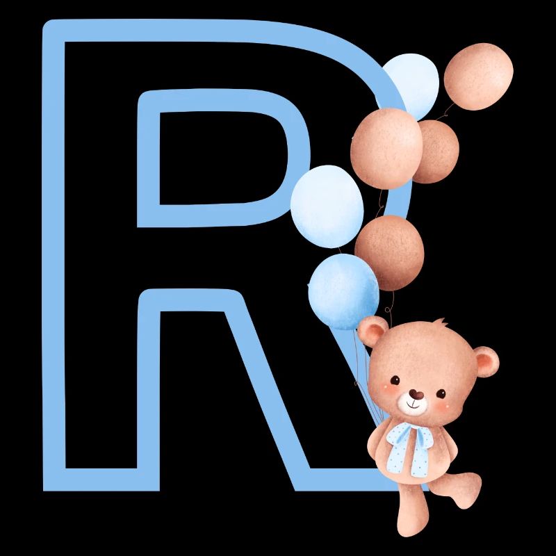 Blue letter r bear