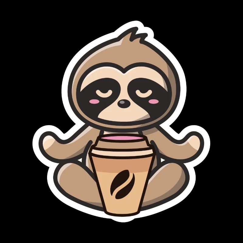 Coffee Yoga Sloth
