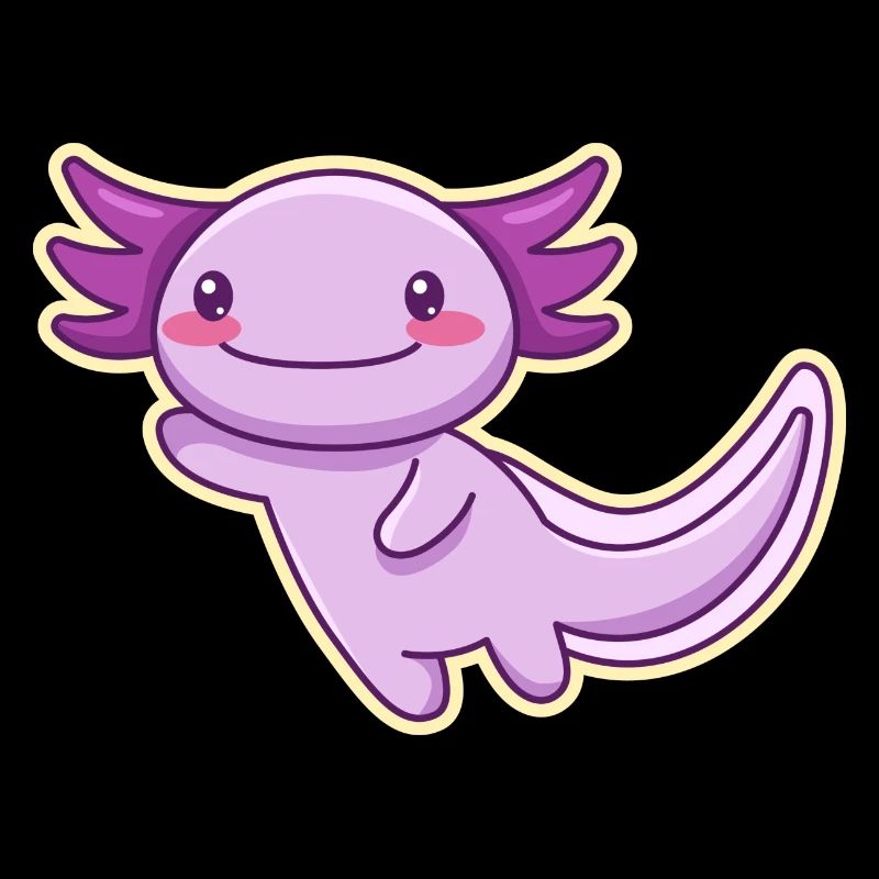 Conception d’axolotl violet pour les amateurs d’axolotl