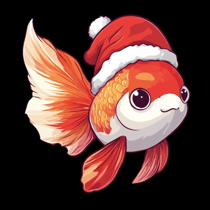 Chapeau de Noël Veiltail Oranda Goldfish