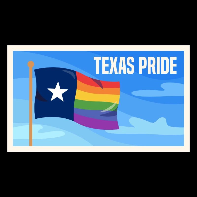 Texas Flag Pride design for proud LGBT+ Texans