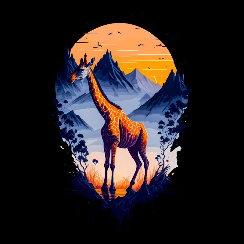Belle girafe abstraite