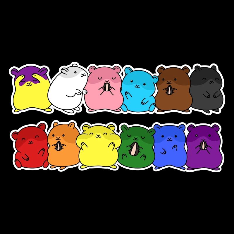Pride Progress Flag Hamster Equality