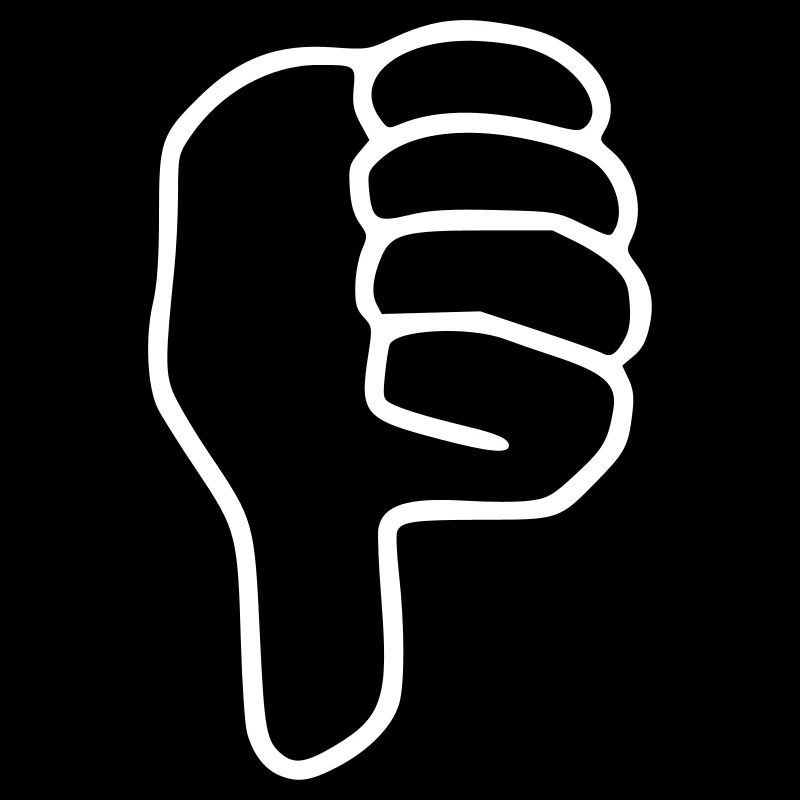 Emoji thumbs down sketch black