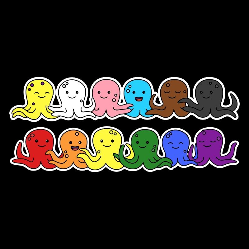 Pride Progress Flag Octopus Equality