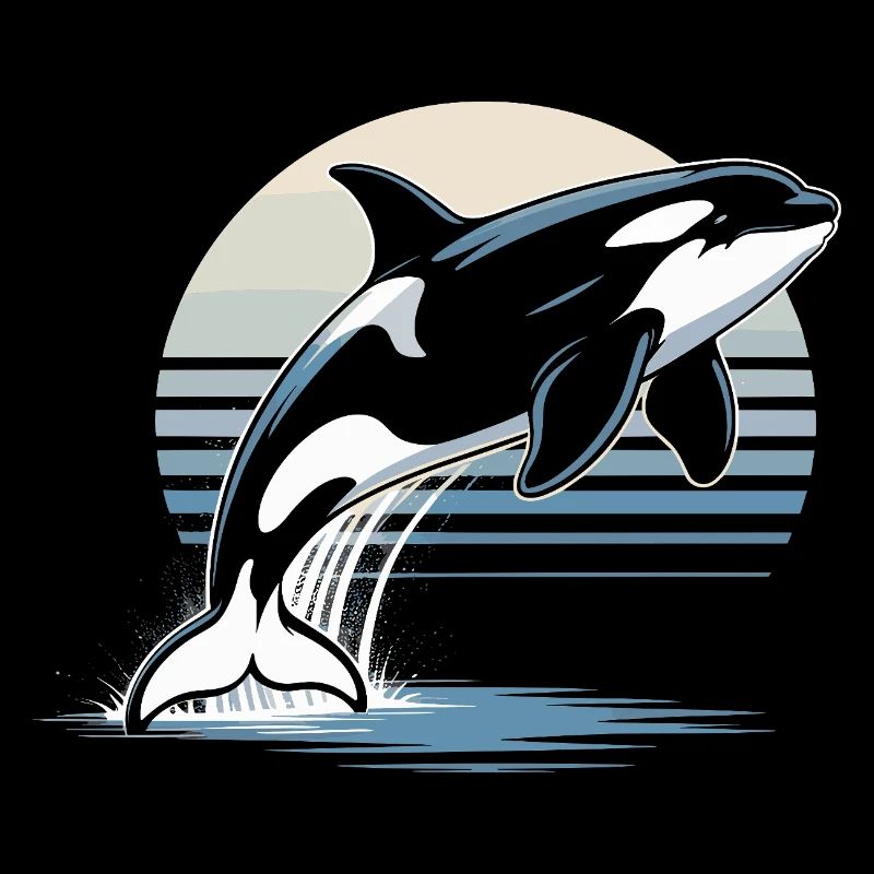 Wunderschöner Orca Wal Orka Schwertwal Meerestier