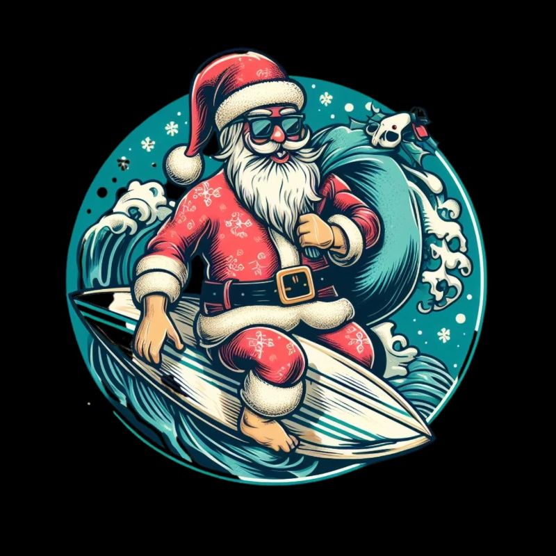Père Noël surfeur