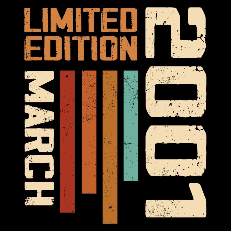 Mars 2001 Anniversaire 2001 Retro 2001 Mars