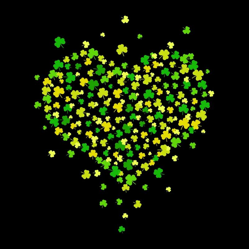 Coeur de trèfles bonne chance