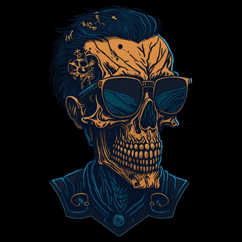 Pop Art Totenkopf Illustration