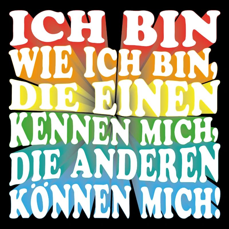 Ich bin wie ich bin - Adenauer Zitat in 3D Text