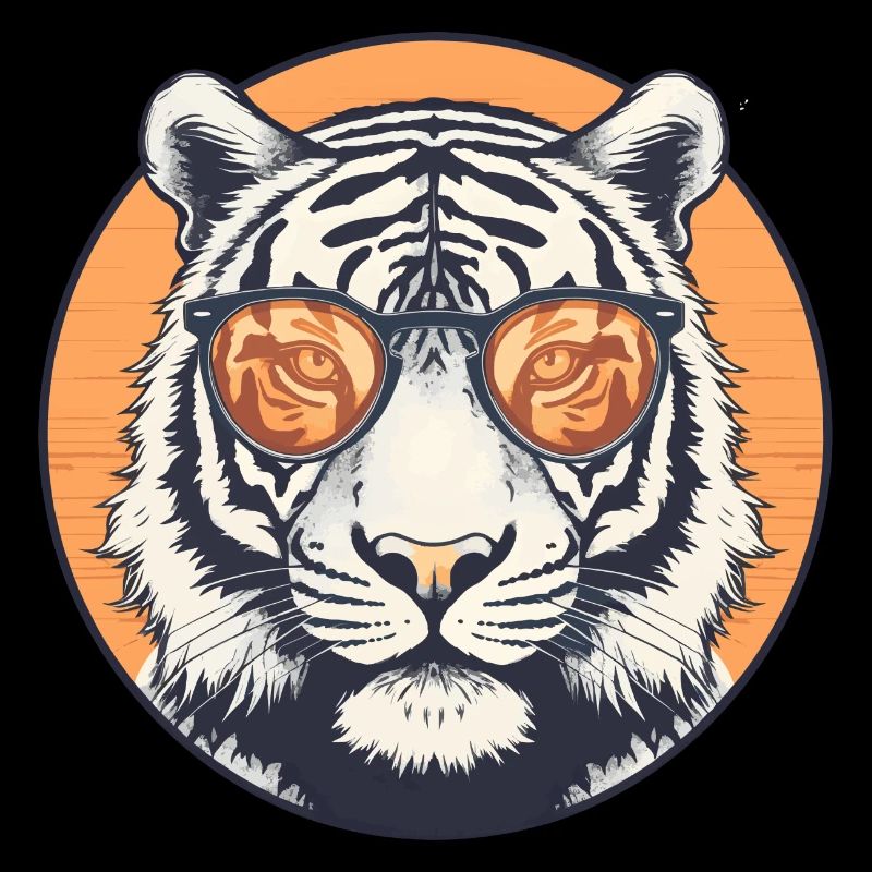 Tiger mit Sonnenbrille, Katze, Raubtier