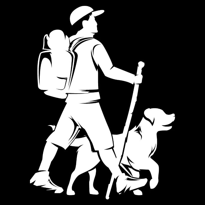 Marcher avec le logo d’animaux de compagnie d’extérieur de l’icône de chien