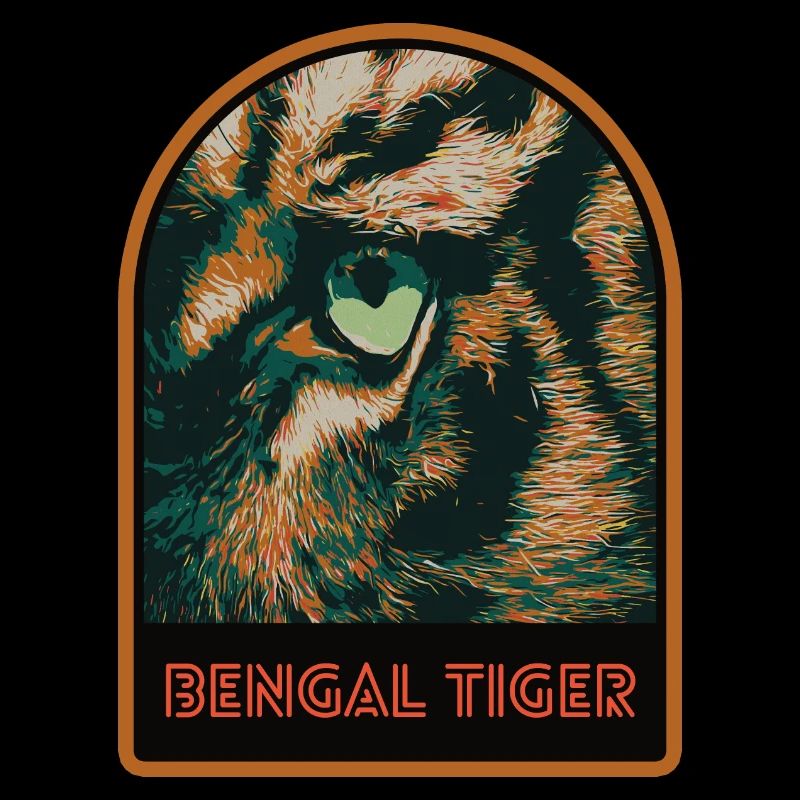Œil de Tigre en Gros Plan – Illustration Intense