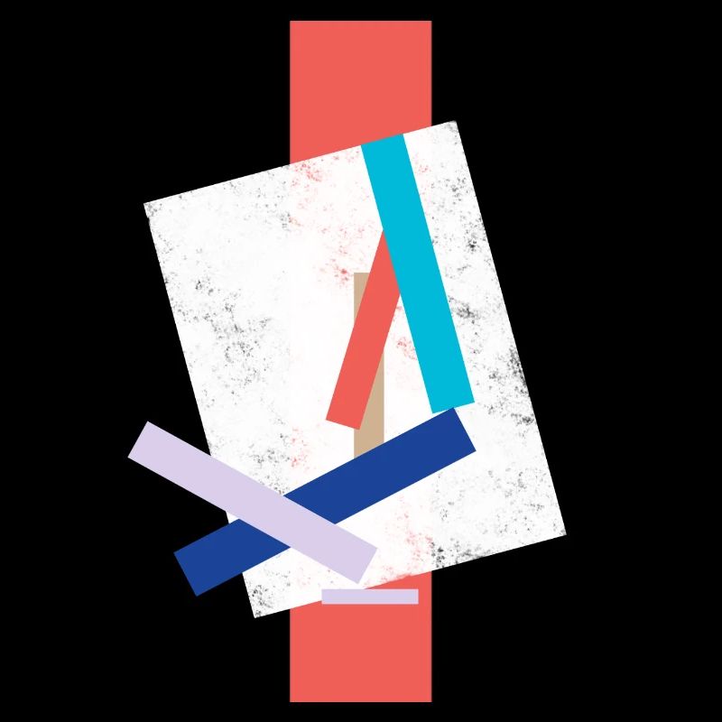 Abstract geometry accent for art student