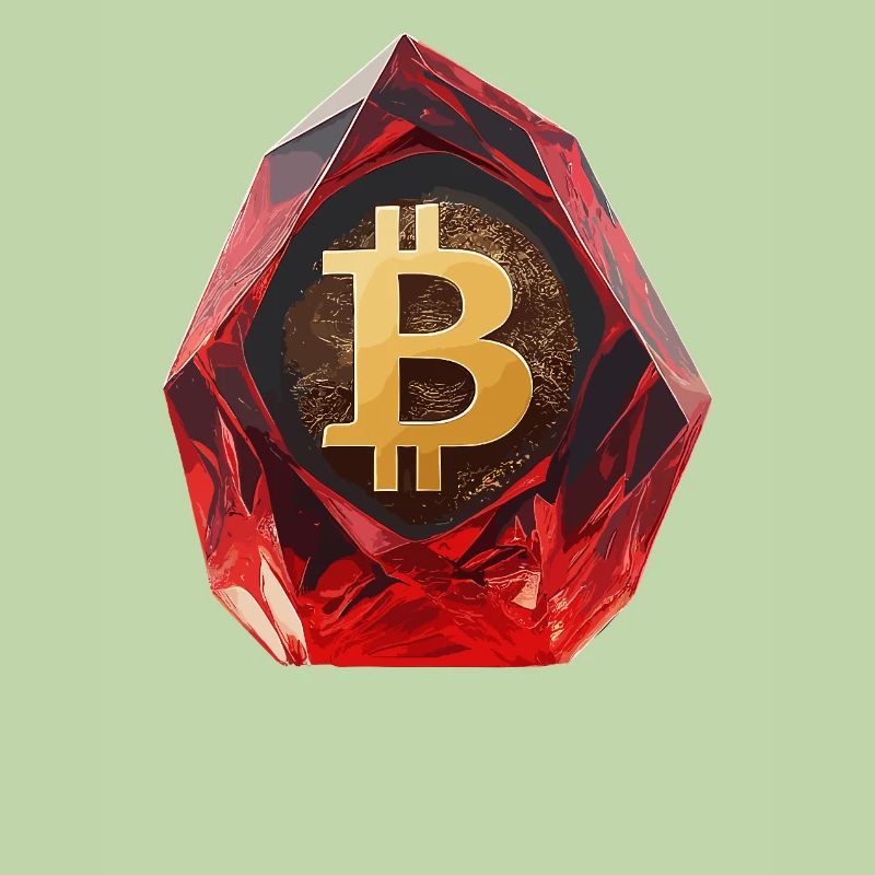 Edelstein Bitcoin Symbol Kryptowährung