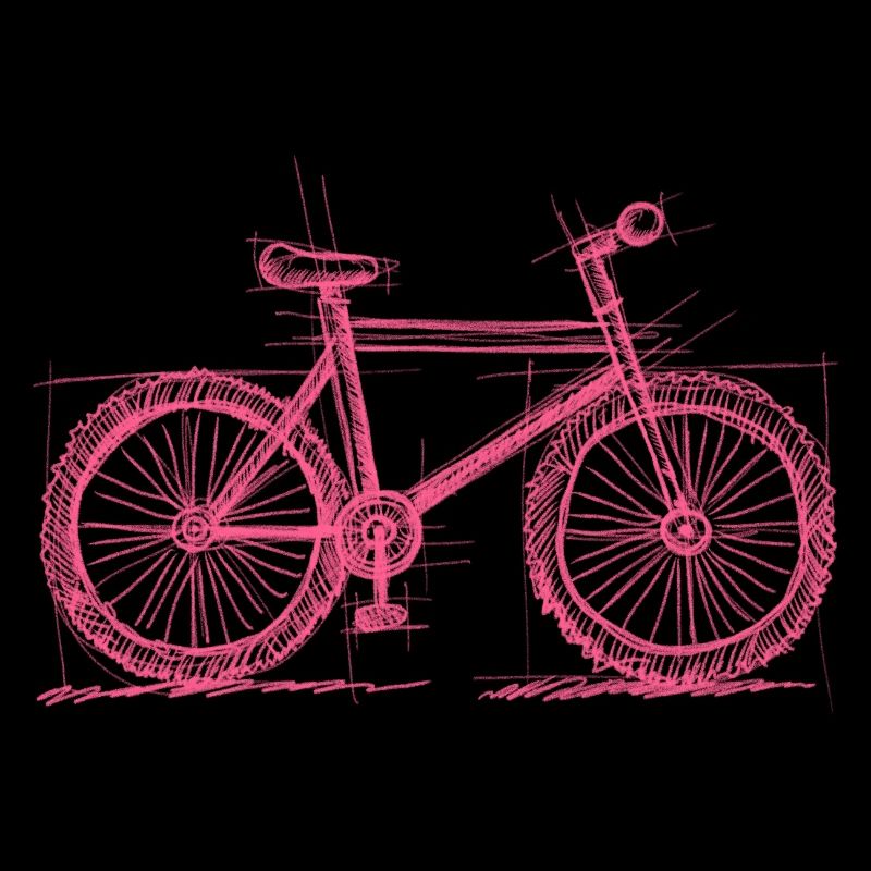 Skizzefahrrad Pink