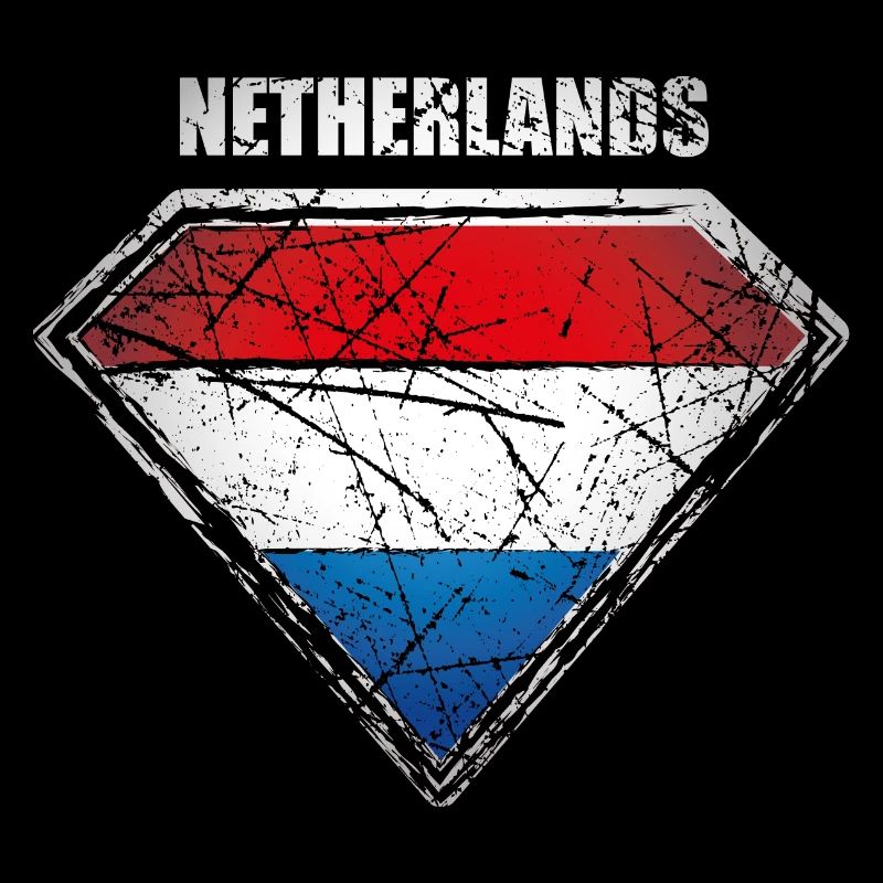 Symbole du drapeau du super-héros des Pays-Bas