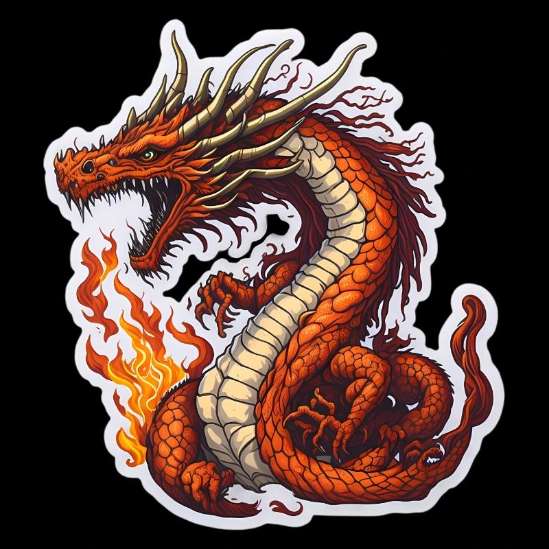 Drache Drachen Feuerdrache Cool
