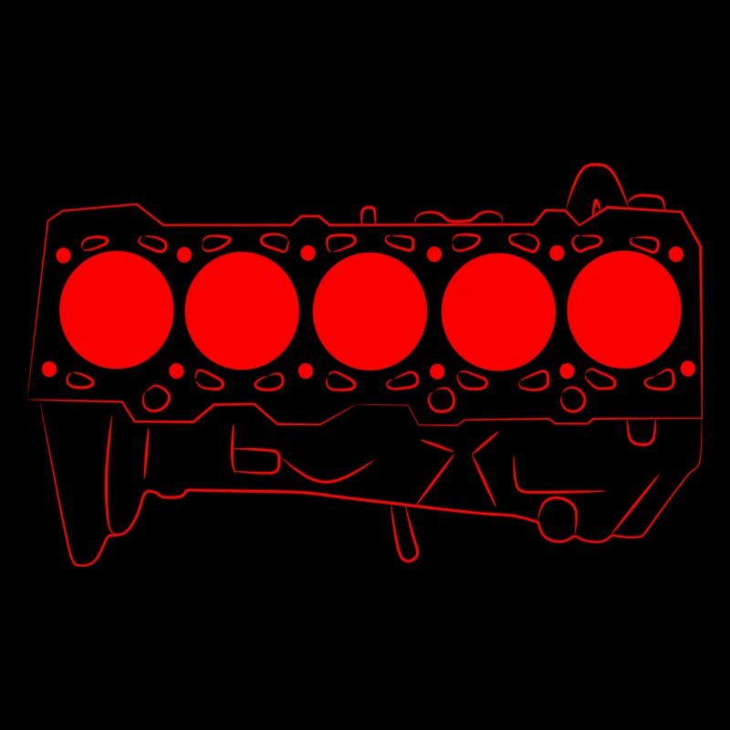 5 cylinders red