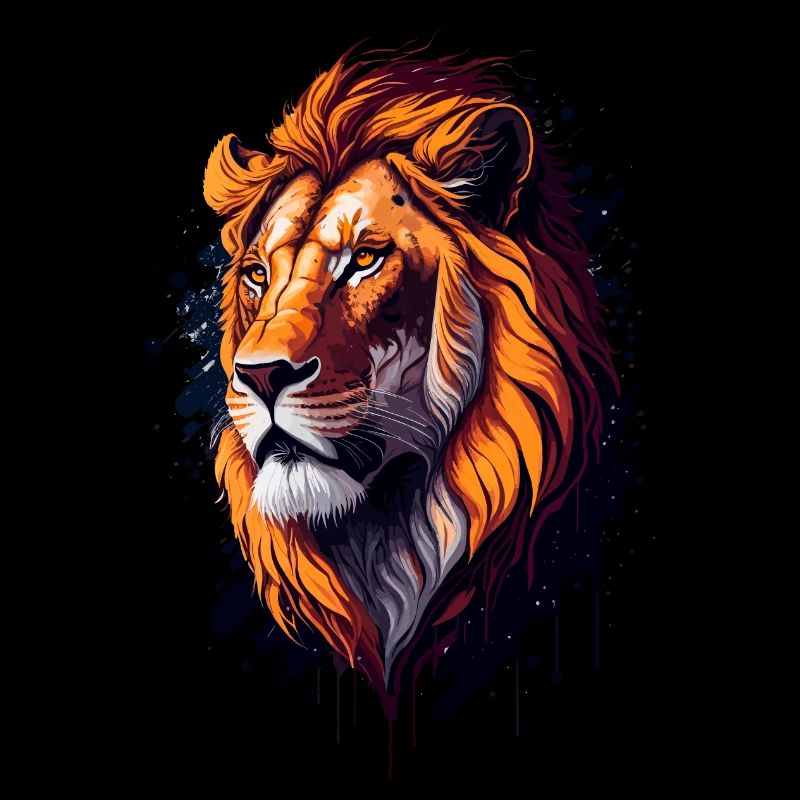 Illustration abstraite du lion