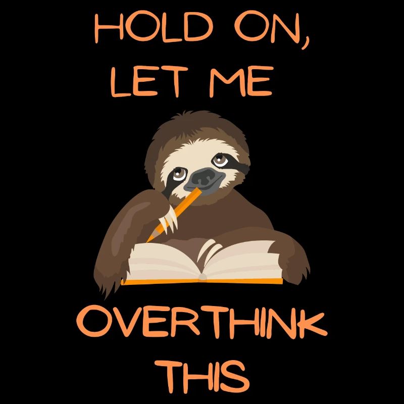 Funny Sloth tees / Hold on let me overthink this