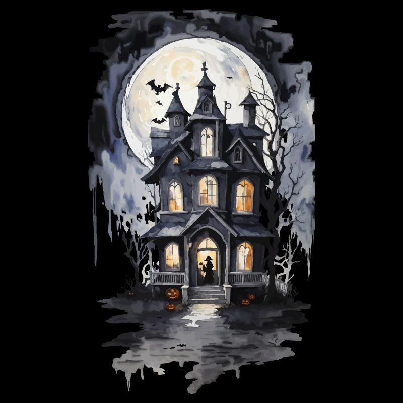 Halloween Witch House Artwork Night Aesthetic
