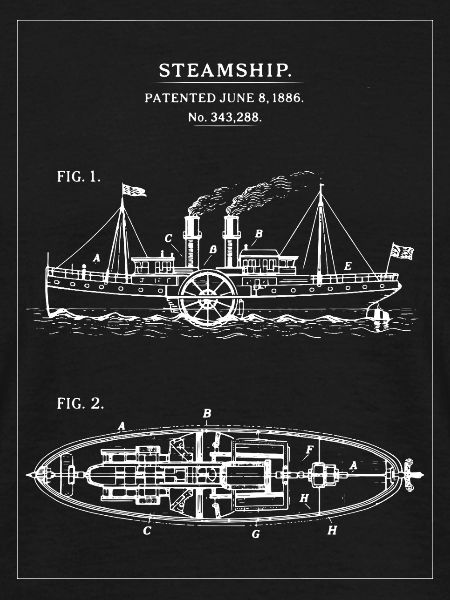Dampfschiff Blueprint Dampfschiff