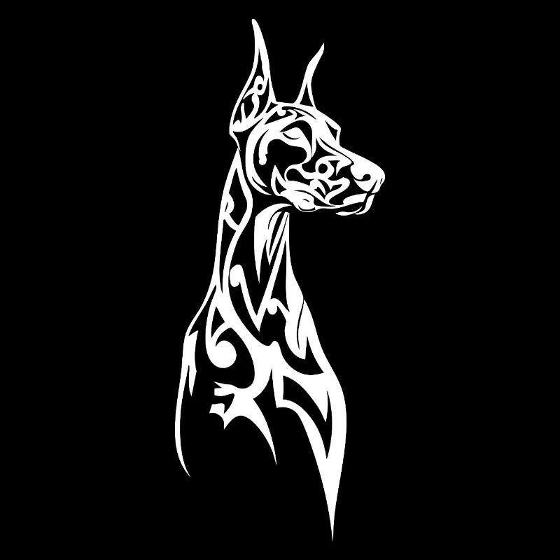 Linienkunst Dobermann Profil