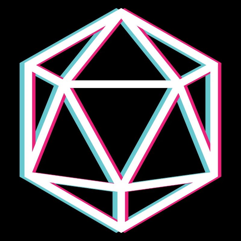 3D D20 weiß