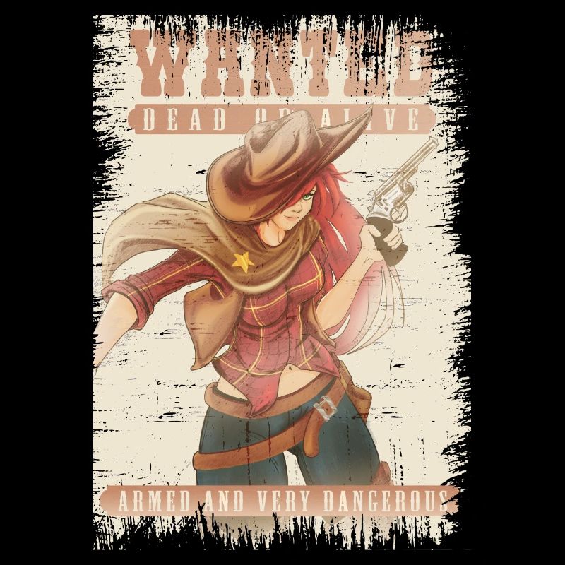 Affiche Ricercato Wanted Dead or Alive ragazza